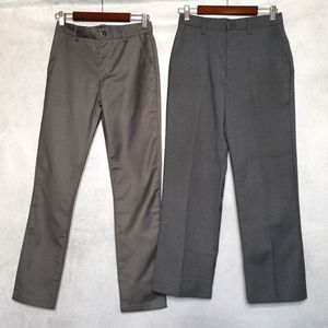 Lot of 2 Boys Gray Pants, school uniform, size 14